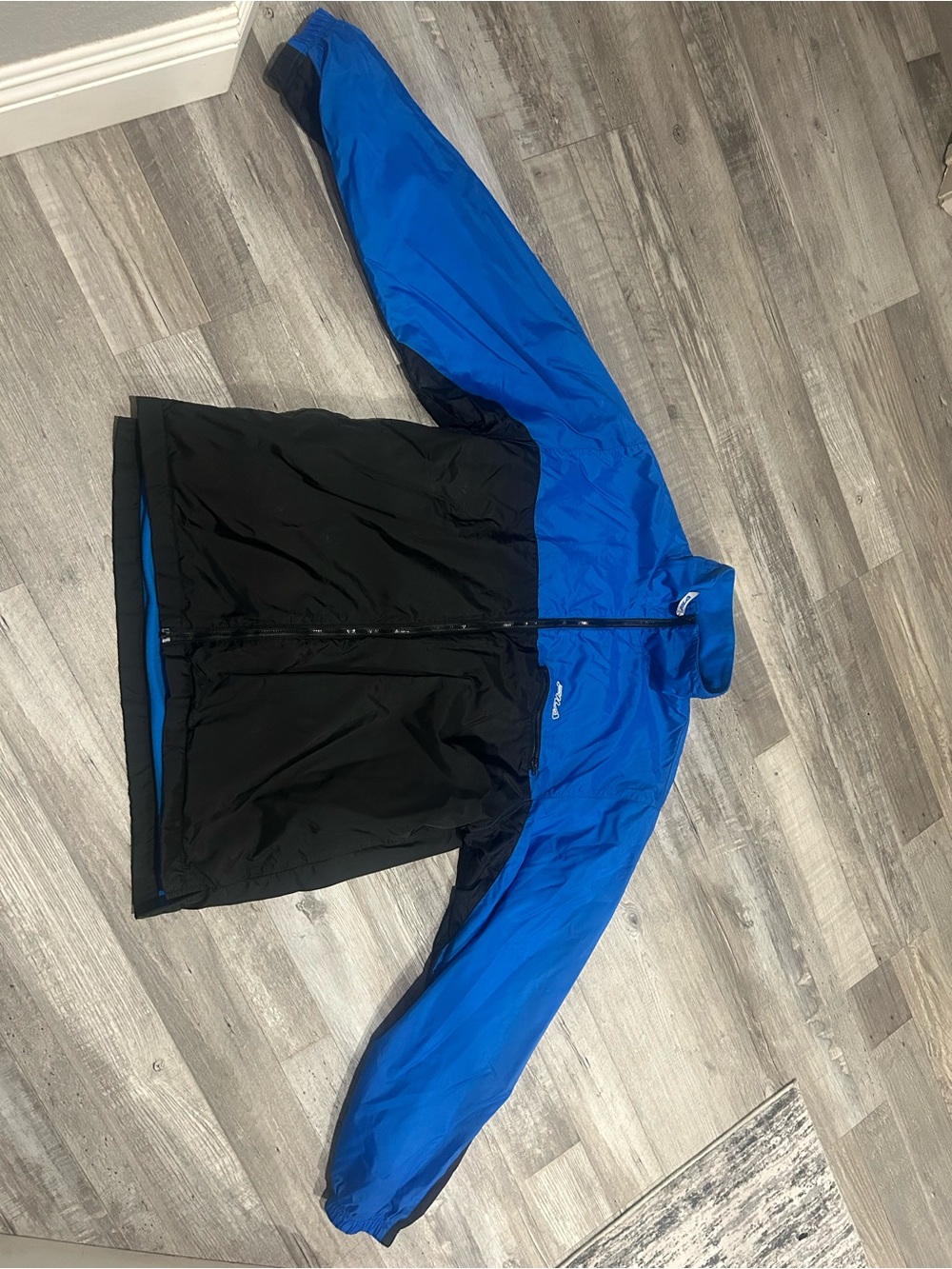 Fila Blue and Black Men's Windbreaker Jacket